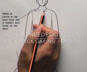Fixing Back Neck Gaping – Step 1: Width Correction