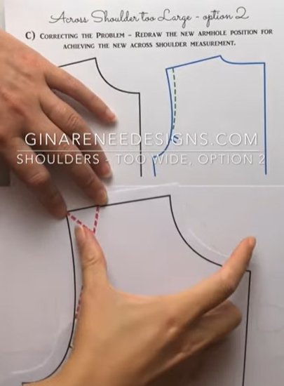 narrowing down the shoulder width