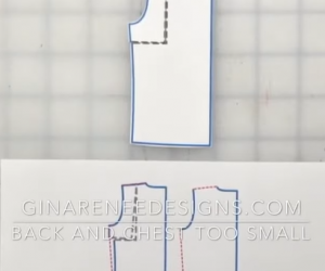 Increasing the Back Width from Across the Armholes – Option 3C