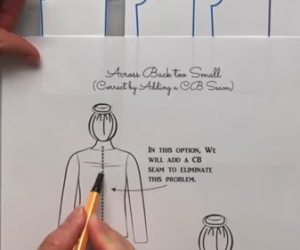 Increasing the Back Width from Across the Armholes – Option 3B