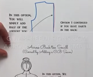 Increasing the Back Width from Across the Armholes – Option 3A