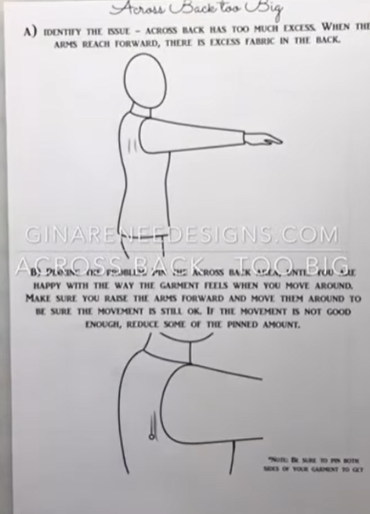 fixing back patterns that are too big