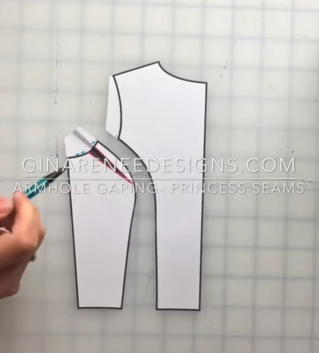 fixing armhole excess fabric princess seams