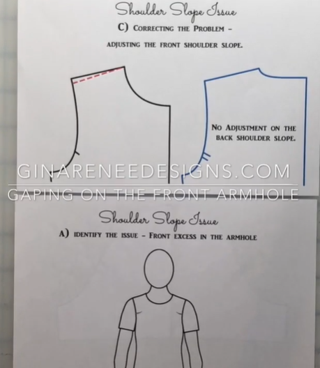 adjusting the shoulder slope to fix gaping armhole