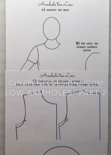 keeping the dart position when raising low armholes