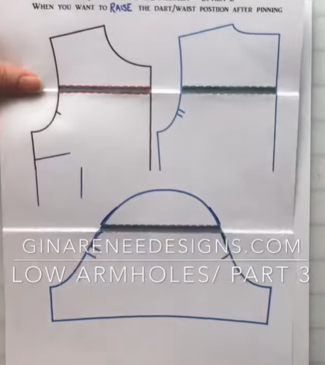 fixing low armholes and keeping new dart placement