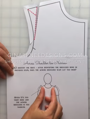 fixing narrow shoulder patterns