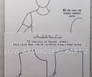 How to Raise Low Armholes – Option 2