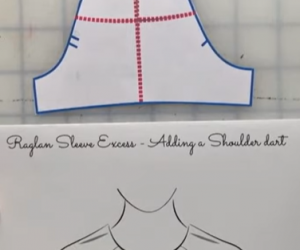 Fixing Armhole Gaping – Woven Raglan Sleeve without Shoulder Darts