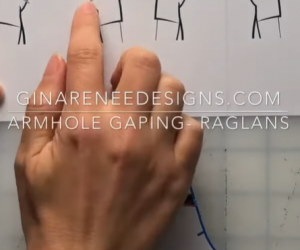 Fixing Armhole Gaping – Woven Raglan Sleeve with Shoulder Darts – Option 1