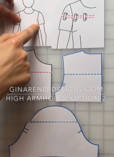fixing armholes that feel too high