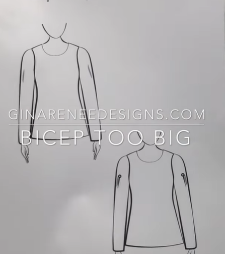 correcting a sleeve that is too big on the bicep