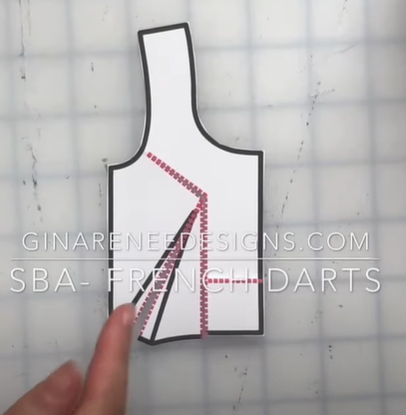 adjusting a pattern with French darts to a smaller cup size