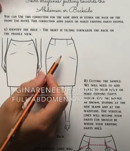 smooth out draglines around tummy or backside