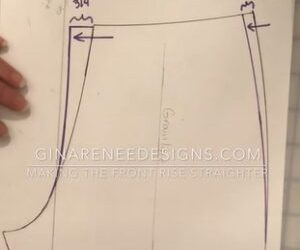 Fix Front Rise Wrinkles on Pants Patterns – Step 1: Straighten the Front Rise