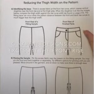 Eliminate Excess Fabric at the Front Rise on Pants Patterns