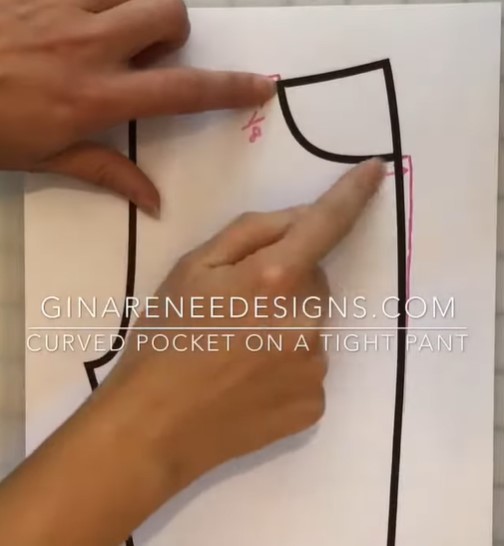 making curved pockets bigger on fitted pants and skirts