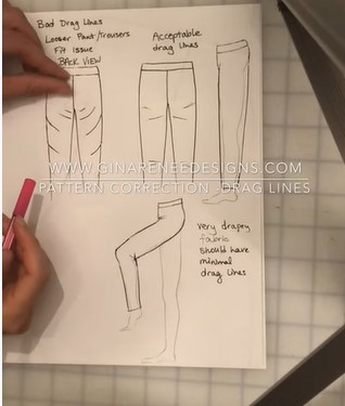 pattern corrections pants draglines