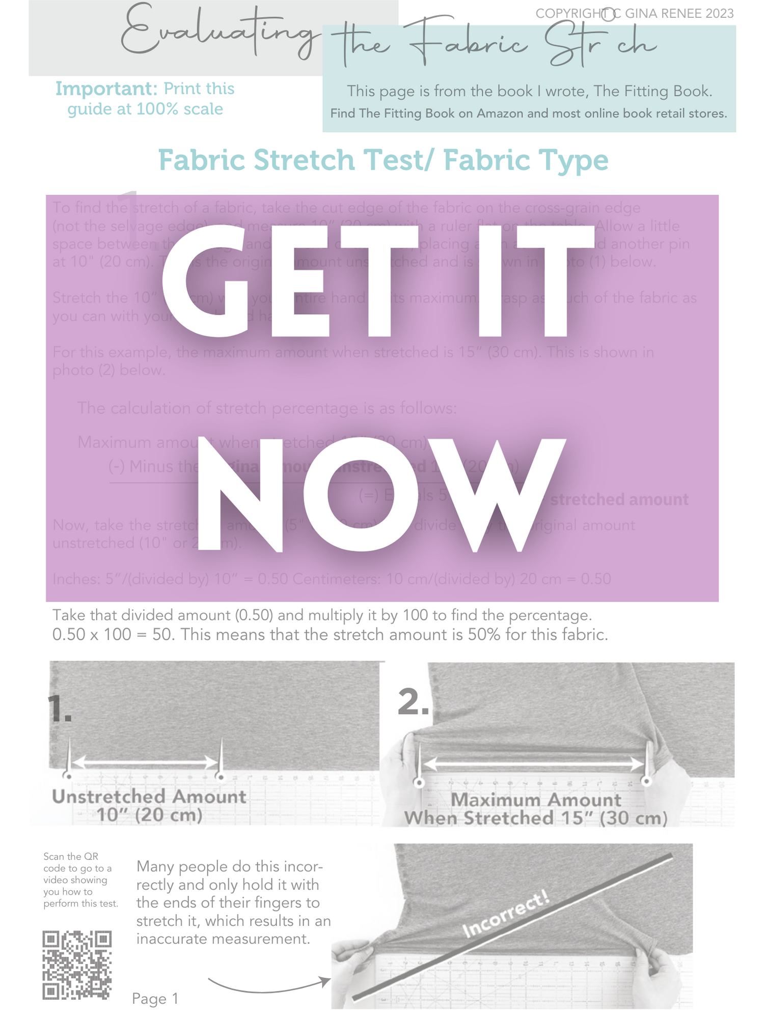 Evaluating the Fabric Stretch Website Image Preview of the wearing ease calculator