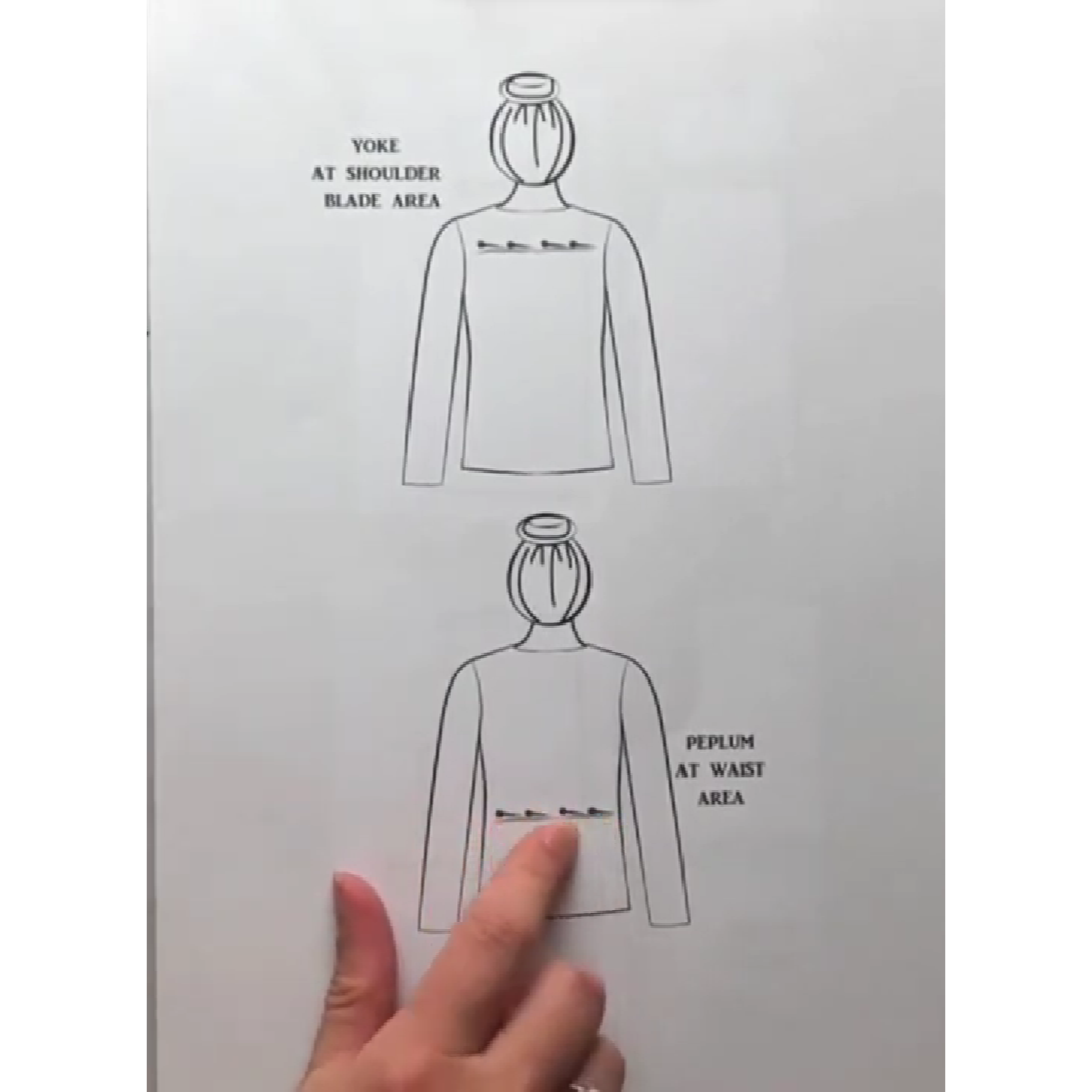 Eliminar arrugas de la cintura trasera