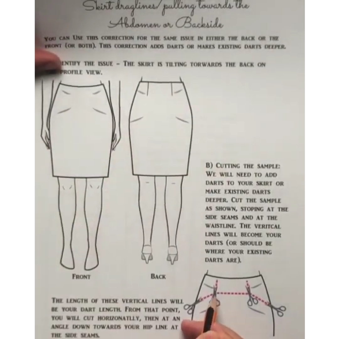 ajuste de falda o pantalón para un vientre o trasero amplio